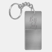 シルバーお洒落ボスレディーキーチェーン キーホルダー (正面左)
