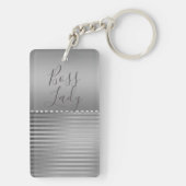 シルバーお洒落ボスレディーキーチェーン キーホルダー (裏面)