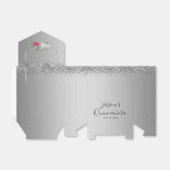 シルバーかわいらしグリッターキンセアニェラビーフボックス フェイバーボックス (折り畳みなし)