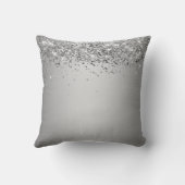 シルバーかわいらしグリッターキンセアニラ装飾用クッション クッション (裏面)