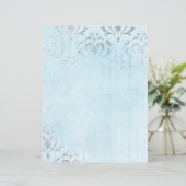 シルバーかわいらし&ブルーヴィンテージスクラップブック紙 (スタンド正面)