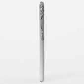 シルバーきらきら光る |ラグジュアリースパークルグリッターモノグラム Case-Mate iPhoneケース (裏面/右)