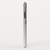 シルバーきらきら光る |ラグジュアリースパークルグリッターモノグラム Case-Mate iPhoneケース (裏面/右)