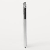 シルバーきらきら光る |ラグジュアリースパークルグリッターモノグラム Case-Mate iPhoneケース (裏面/左)