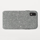 シルバーきらきら光る Case-Mate iPhoneケース (裏面(横))