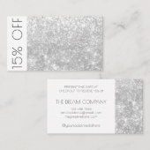 シルバーきらめくとスパークルディスカウント15%カード 名刺 (正面/裏面)