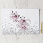 シルバーきらめくドット紙ランチョンマット、フローラ ペーパーパッド (インサイチュ)