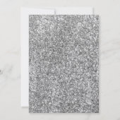 シルバーきらめくドレスフィフティファブラス50誕生日 招待状 (裏面)