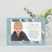 シルバーきらめくフォトコミュニオン招待状 招待状 (スタンド正面)