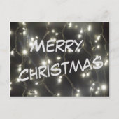 シルバーきらめくライツクリスマスはがき ポストカード (正面)