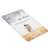 シルバーきらめくライトシャワー結婚発表 マグネット (右側)