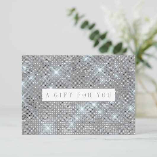 シルバーきらめく大理石ギフト証明書 (スタンド正面)