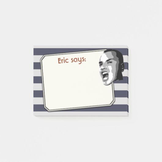シルバーで叫ぶストライプ人はどんな色でも ポストイット (正面)