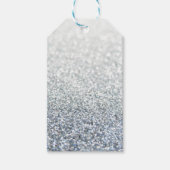 シルバーとグレーのキラキラしたギフトラベル ギフトタグ (正面)