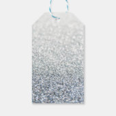 シルバーとグレーのキラキラしたギフトラベル ギフトタグ (裏面)