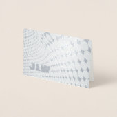 シルバーとグレーの光学錯覚空白の 箔カード (正面)