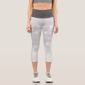 シルバーとグレー カプリレギンス (正面)