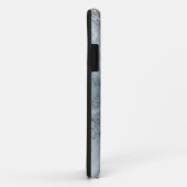 シルバーとグレー/ブルーのダマスク Case-Mate iPhoneケース (裏面/右)