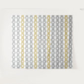 シルバーとゴールドのパターン タペストリー (正面(横))