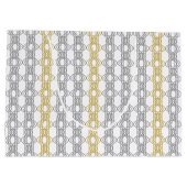 シルバーとゴールドのパターン ラージペーパーバッグ (裏面)