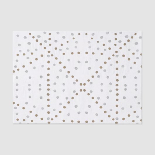 シルバーとゴールドの水玉模様 薄葉紙 (正面)