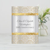 シルバーとゴールド ダイヤモンド 50周年記念 招待状 (スタンド正面)