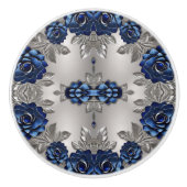 シルバーとサピール セラミックノブ (正面)