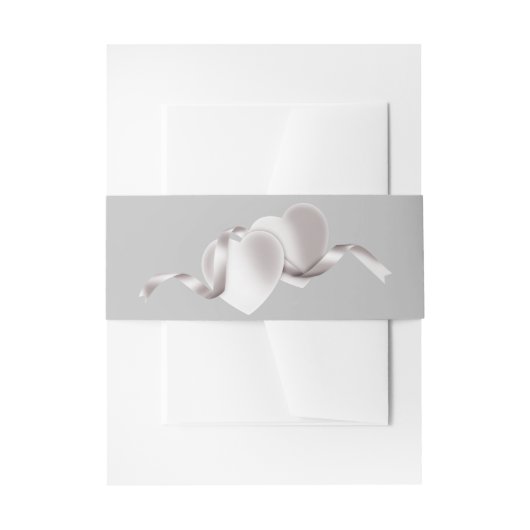 シルバーとシルバーハートベリーバンド 招待状ベリーバンド (正面例)