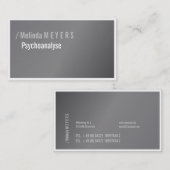 シルバーとタイポグラフィエレガントははっきりした、 名刺 (正面/裏面)