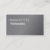 シルバーとタイポグラフィエレガントははっきりした、 名刺 (正面)