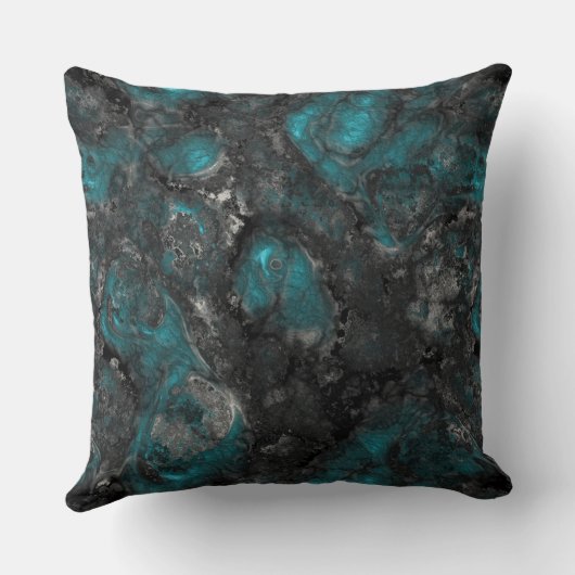シルバーとターコイズストーン抽象芸術 クッション (裏面)