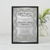 シルバーとダイヤモンド10周年結婚パーティー 招待状 (スタンド正面)