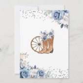 シルバーとダスティーブルーウエスタンシャルラキンセニェラ 招待状 (裏面)