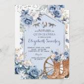 シルバーとダスティーブルーウエスタンシャルラキンセニェラ 招待状 (正面/裏面)