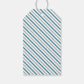 シルバーとティール(緑がかった色) |パーティモダンーのお願いありがとうございますラベル ギフトタグ (裏面)