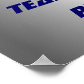 シルバーとネイビーブルーサッカーヘルメット ポスター (角)