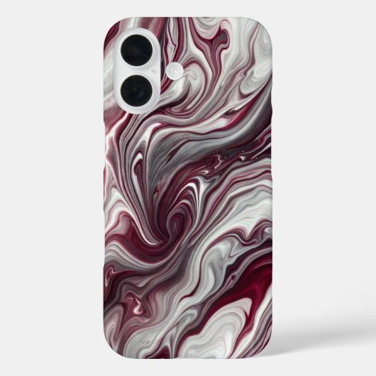 シルバーとパープルの渦巻き iPhone / iPad ケース Case-Mate iPhoneケース (裏面)