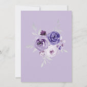 シルバーとパープルの結婚式招待状 招待状 (裏面)