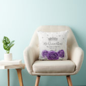 シルバーとパープルバラキンセアニェラミス・クィンス・アーノス クッション (椅子)