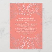 シルバーとピンクのベイビーズブレス ヴィンテージウェディング