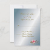 シルバーとピンクリリー 出欠カード (裏面)