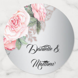 シルバーとピンク結婚フローラ コンフェッティ