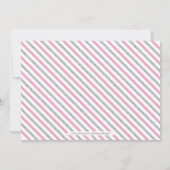 シルバーとピンク |シックなタイポグラフィベビーシャワー 招待状 (裏面)