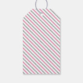 シルバーとピンク |パーティモダンーのお願いありがとうございますラベル ギフトタグ (裏面)