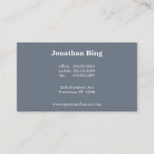 シルバーとブラックのウェーブ ビジネス ファイナンス 法律 名刺 (裏面)