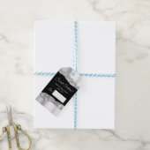 シルバーとブラックのグラムティアーズSweet sixteen ギフトタグ (より糸付き)