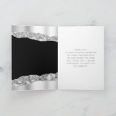 シルバーとブラックのグラムティアーズSweet sixteen サンキューカード (内部)