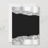 シルバーとブラックのグラムティアーズSweet sixteen サンキューカード (裏面)