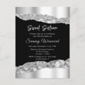 シルバーとブラックのグラムティアーズSweet sixteen ポストカード (正面)