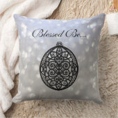 シルバーとブラックのスピリチュアル賛美は... クッション (ブランケット)